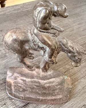 Vintage "End of the Trail" Cast Iron Bookend Figurine